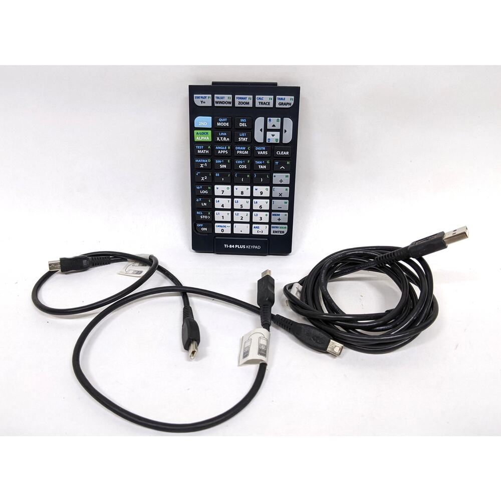 TI-84 Plus Keypad and authentic TI device to device and computer sync cables